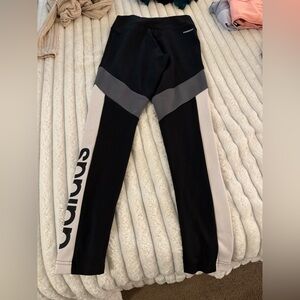 Adidas Women Black and Gray Panel Leggings